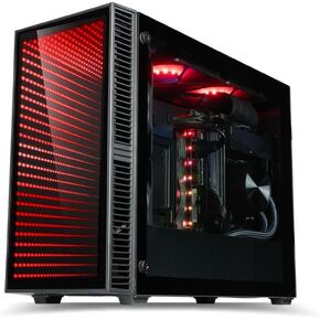 Continuum Mini Gaming Desktop - NVIDIA GeForce RTX 5070 12GB, AMD 8-Core Ryzen 7 5700X Processor, 32GB RAM, 2TB NVMe SSD, WiFi, Windows 11 Pro - Tiny Liquid Cooled RGB Gamer Computer