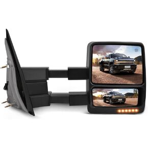 مرآة سحب SCITOO متوافقة مع 2007-2014 لسيارة Ford For F-150 مرآة سحب مع طاقة الجانب الأيمن ساخنة مع ضوء إشارة الانعطاف