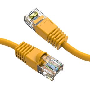 (50 حزمة Cat 6 Ethernet Cable 35 قدمًا أصفر UTP تم تشغيله 35 قدمًا من كبل شبكة الكمبيوتر ، كابل الإنترنت ، Cat 6 Cable