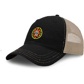 Custom Richardson Soft Mesh Cap Hat Embroidered Portugal Flag Seal Embroidery Trucker Hats for Men & Women