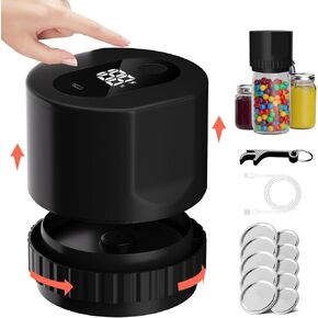 ماسون جيني فراغ السدادة، 20s Everjar التلقائي بالكامل - مجموعة السدادة فراغ جرة ميسون، بطارية 2000mAh الكهربائية ميسون جرة فراغ السدادة مع فم واسع ومنتظم، جرة فراغ السدادة لجرار ميسون in Kuwait