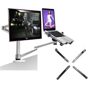 OA-7X Multimedia Desktop Dual Arm 27inch LCD Monior Holder+ Laptop Holder Stand Table Full Motion Dual Monitor(OA-7X-AD600)