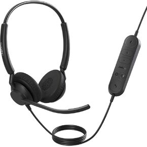 Jabra Engage 40 Binaural/Wired Headset with USB-C Controller, Long Calls, Noise Cancelling Microphone, Microsoft Teams Certified