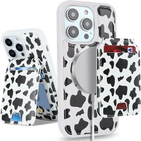 for iPhone 14 Pro Max case with Credit Card Holder mag Safe,for iPhone 14 Pro Max Phone Leather Case Wallet for Women Compatible mag Safe Wallet Detachable 2-in-1 for Men-Black Leopard