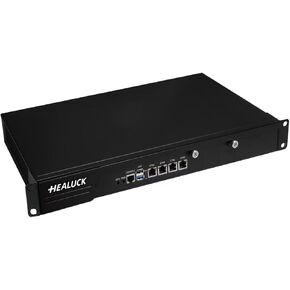 1U 19" Firewall Rackmount N100 4C4T, DDR5 32GB RAM 1TB SSD, Healuck 4 x 2.5GbE i226V LAN Computer Networking Hardware, Console, USB3.0, VGA