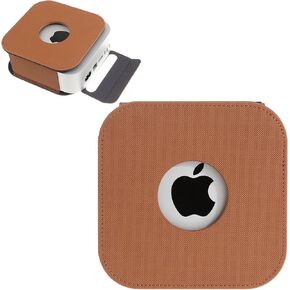 Case for Apple 2024 MAC MINI M4 / MAC MINI M4 PRO ، غطاء واقٍ من مواد NOUKAJU PU ، مقاوم للانخفاض ، مقاوم للخدش ، مقاوم للصدمات ، مقاومة للأغمر ، حالة واقية من MAC MINI 2024 (بني)