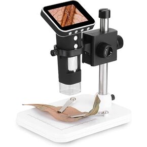 500X 2.5 Inch LCD Digital Microscope Wireless Microscope Handheld 8-LED Light Magnifying Glass Magnifier with Stand