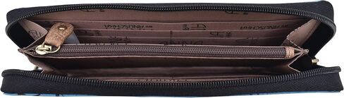 Anna by Anuschka Women's Hand-Painted Leather Zip-Around Clutch, Floral Paradise Tan in Saudi Arabia