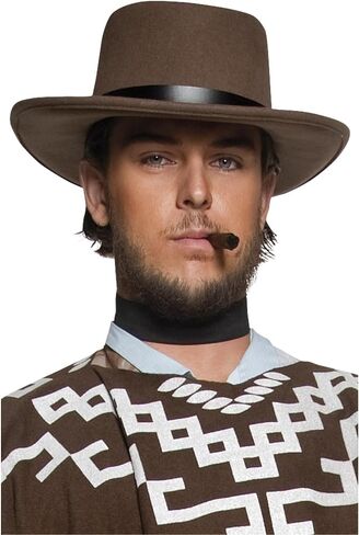 Smiffy's Men's Authentic Western Wandering Gunman Hat with Rim in Saudi Arabia