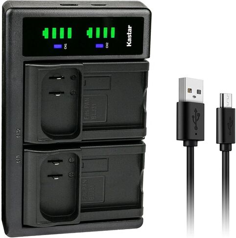 بطارية Kastar 2-Pack وشاحن USB Ltd2 متوافق مع Panasonic DMW-BLJ31 ، DMW-BLJ31E ، Panasonic LUMIX S1 ، LUMIX S1R ، LUMIX S1H ، DMW-BGS1R in Saudi Arabia