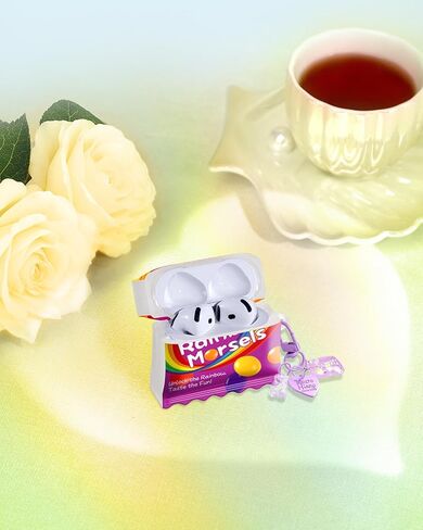 Coralogo for Airpods 4 Case with Cute Keychain - غطاء واقعي أنيق للنساء الفتيات الفريدة الفريدة من نوعها Funny Pretty Kawaii Case for AirPods 4 ، Green in Kuwait