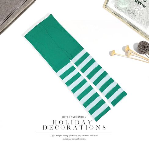 EVAZEN الجوارب الخضراء جوارب مخططة الطول الكامل الجوارب يوم القديس باتريك جوارب طويلة خضراء للنساء والفتيات in Kuwait