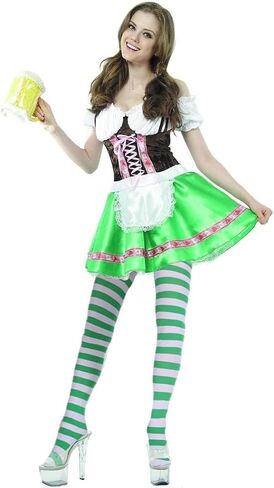 EVAZEN الجوارب الخضراء جوارب مخططة الطول الكامل الجوارب يوم القديس باتريك جوارب طويلة خضراء للنساء والفتيات in Kuwait