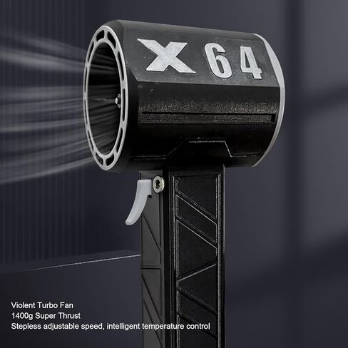 Air Air Duster Air Blower Blower Control 1400g Thrust لإزالة الغبار الصناعية 100‑240V أسود أبيض (قابس أمريكي) in Saudi Arabia