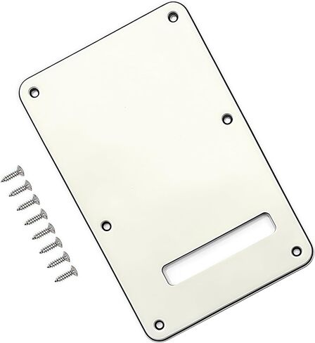 Electric Guitar Back Plate Compatible with Strat/Stratocaster Tremolo Cavity Cover, Guitar Neck Plate Tremolo Cover with Pickguard, 6 Screws for Easy Installation(3L Cream) in Saudi Arabia