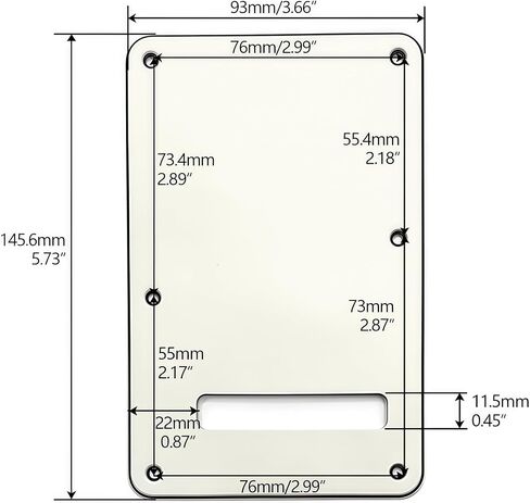 Electric Guitar Back Plate Compatible with Strat/Stratocaster Tremolo Cavity Cover, Guitar Neck Plate Tremolo Cover with Pickguard, 6 Screws for Easy Installation(3L Cream) in Saudi Arabia