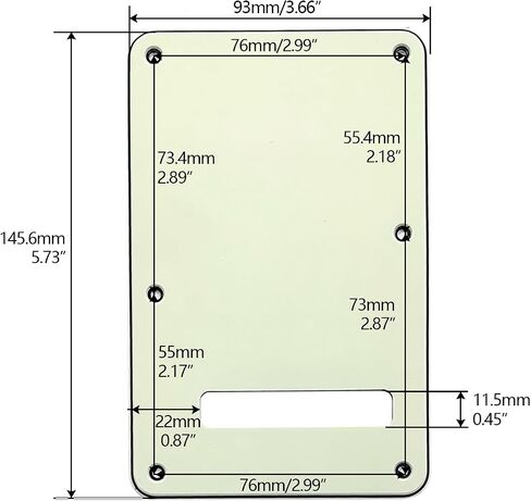 Electric Guitar Back Plate Compatible with Strat/Stratocaster Tremolo Cavity Cover, Guitar Neck Plate Tremolo Cover with Pickguard, 6 Screws for Easy Installation(3L Cream) in Saudi Arabia