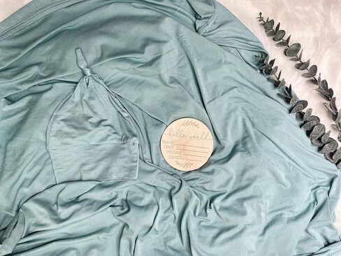 Baybou Robe Swaddle Set Matching Mommy and Me Set Baby Girl Swaddle Blanket Gift 5-Piece Set Hospital Robe Vintage Flora S/M in Saudi Arabia