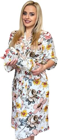 بيبو مجموعة رداء وقماط متطابقة مع بطانية قماط مامي اند مي للفتيات الصغيرات في صندوق هدايا in Kuwait