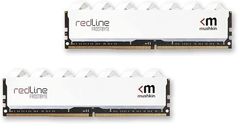 Mushkin Redline White - DDR4 UDIMM - 32GB (2x16GB) 4000MHz CL-18-288-pin1.35V Desktop Ram - Non-ECC - Dual Channel - FROSTBYTE Heatsink (MRD4U400JNNM16GX2) in Kuwait