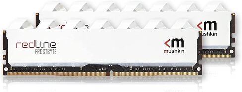 Mushkin Redline White - DDR4 UDIMM - 32GB (2x16GB) 4000MHz CL-18-288-pin1.35V Desktop Ram - Non-ECC - Dual Channel - FROSTBYTE Heatsink (MRD4U400JNNM16GX2) in Kuwait