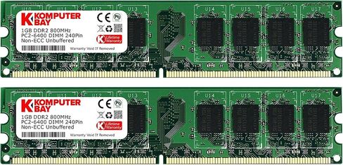 2GB 2X 1GB DDR2 800MHz PC2-6300 PC2-6400 DDR2 800 (240 PIN) DIMM Desktop Memory in Saudi Arabia