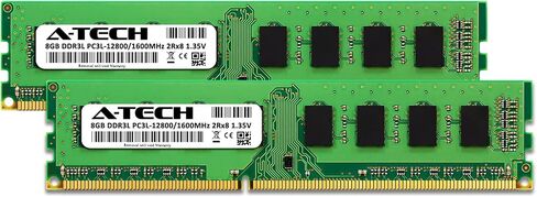 مجموعة A-Tech 16GB (2x8GB) RAM لـ Dell Optiplex 3040 SFF/MT | DDR3/DDR3L 1600MHz PC3L-12800 DIMM 2RX8 1.35V 240-PIN UDIMM ترقية الذاكرة in Kuwait