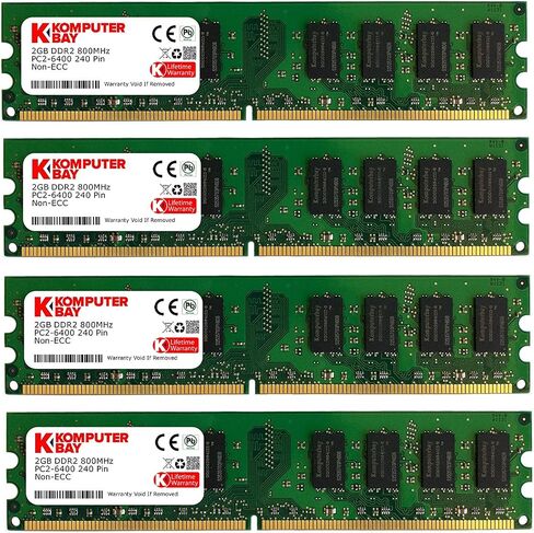2GB 2X 1GB DDR2 800MHz PC2-6300 PC2-6400 DDR2 800 (240 PIN) DIMM Desktop Memory in Saudi Arabia