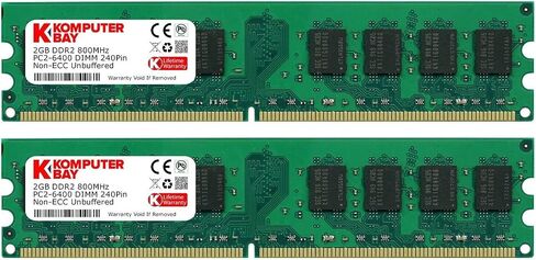 2GB 2X 1GB DDR2 800MHz PC2-6300 PC2-6400 DDR2 800 (240 PIN) DIMM Desktop Memory in Saudi Arabia