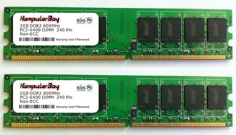 2GB 2X 1GB DDR2 800MHz PC2-6300 PC2-6400 DDR2 800 (240 PIN) DIMM Desktop Memory in Saudi Arabia