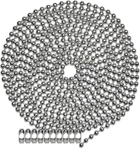 سلسلة كروية بطول 10 أقدام، مقاس رقم 10، من الفولاذ المقاوم للصدأ، و10 وصلات مطابقة "B" in Kuwait