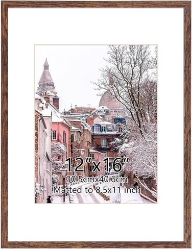 إطار صورة أسود Hoikwo مقاس 8 × 10، صور عرض 5 × 7 مع حصيرة أو 8 × 10 بدون حصيرة، حزمة واحدة 8 × 10 إطار للتعليق على الحائط والطاولة in Kuwait