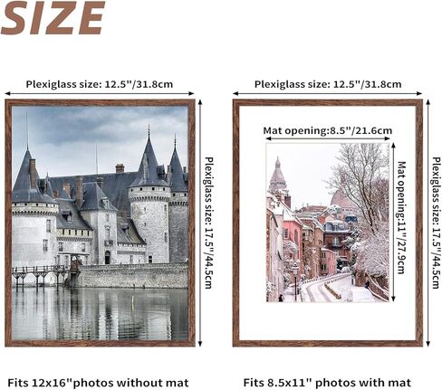 إطار صورة أسود Hoikwo مقاس 8 × 10، صور عرض 5 × 7 مع حصيرة أو 8 × 10 بدون حصيرة، حزمة واحدة 8 × 10 إطار للتعليق على الحائط والطاولة in Kuwait