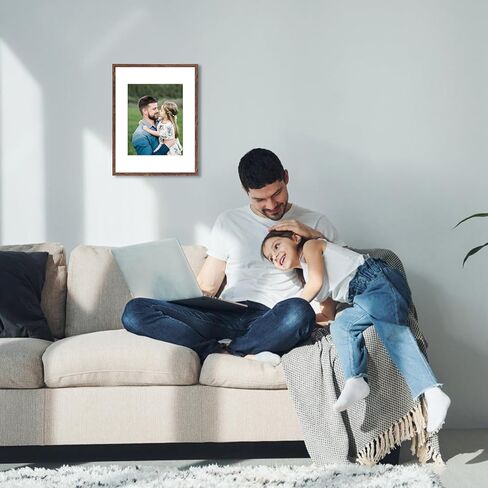 إطار صورة أسود Hoikwo مقاس 8 × 10، صور عرض 5 × 7 مع حصيرة أو 8 × 10 بدون حصيرة، حزمة واحدة 8 × 10 إطار للتعليق على الحائط والطاولة in Kuwait