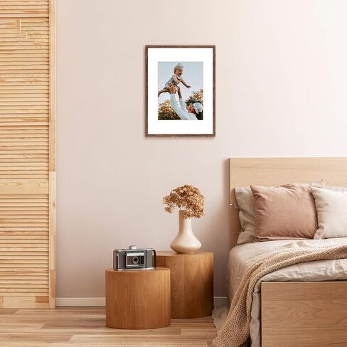 إطار صورة أسود Hoikwo مقاس 8 × 10، صور عرض 5 × 7 مع حصيرة أو 8 × 10 بدون حصيرة، حزمة واحدة 8 × 10 إطار للتعليق على الحائط والطاولة in Kuwait