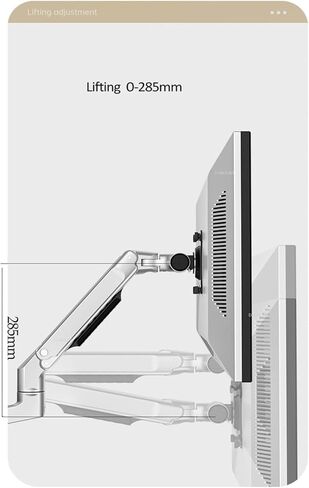 600mm 8013II Full Motion Rotate 17"-38" LCD Monitor Desktop Stand Mechanic Spring Arm Aluminum Monitor Load 3-11kg Long 3 Arm(Silver) in Saudi Arabia