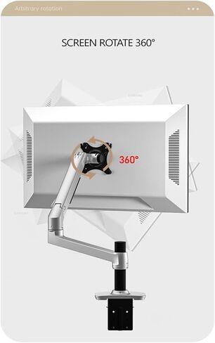 600mm 8013II Full Motion Rotate 17"-38" LCD Monitor Desktop Stand Mechanic Spring Arm Aluminum Monitor Load 3-11kg Long 3 Arm(Silver) in Saudi Arabia