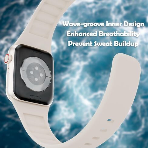 Sport Band Compatible with Apple Watch Bands 38mm 40mm 41mm 42mm 44mm 45mm 46mm 49mm Women Men, Soft Silicone Waterproof Replacement Wristband Strap for iWatch Series 10/9/8/SE/7/6/5/4/3/2/1/Ultra in Kuwait
