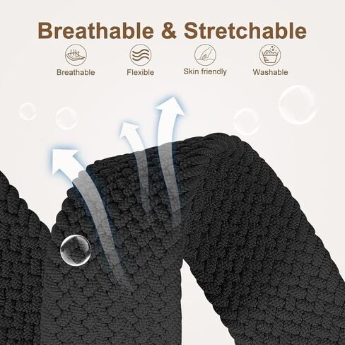 22mm Magnetic Braided Compatible with Garmin Vivoactive 4 Watch Bands/Venu 3/Venu 2, Elastic Nylon Soft Sport Stretchy Wristband Strap for Forerunner 265/255/255 Music Men Women in Kuwait