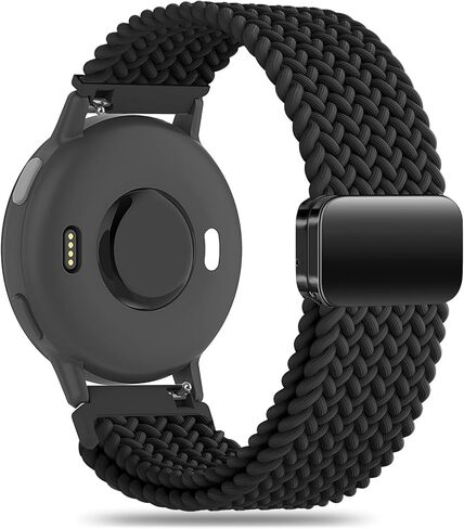 22mm Magnetic Braided Compatible with Garmin Vivoactive 4 Watch Bands/Venu 3/Venu 2, Elastic Nylon Soft Sport Stretchy Wristband Strap for Forerunner 265/255/255 Music Men Women in Kuwait