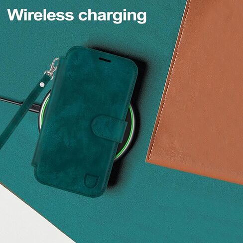 Fanavagy متوافق مع iPhone 16 Pro Wallet Case for Magsafe Wireless Charging ، Pu Leather Flip Folio Case [شاشة واقي عدسة الكاميرا] مع حامل بطاقة كتلة RFID ، Clove Purple in Kuwait