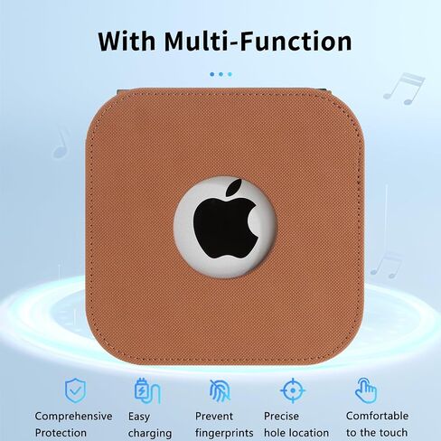 Case for Apple 2024 MAC MINI M4 / MAC MINI M4 PRO ، غطاء واقٍ من مواد NOUKAJU PU ، مقاوم للانخفاض ، مقاوم للخدش ، مقاوم للصدمات ، مقاومة للأغمر ، حالة واقية من MAC MINI 2024 (بني) in Saudi Arabia