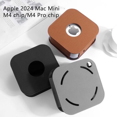 Case for Apple 2024 MAC MINI M4 / MAC MINI M4 PRO ، غطاء واقٍ من مواد NOUKAJU PU ، مقاوم للانخفاض ، مقاوم للخدش ، مقاوم للصدمات ، مقاومة للأغمر ، حالة واقية من MAC MINI 2024 (بني) in Saudi Arabia