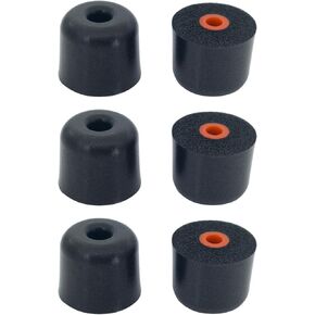 Klowcok Memory Foam Replacement Eartips for SureFire EP7 EP10 Tips, Comfort Fit(3 Pairs, Black)