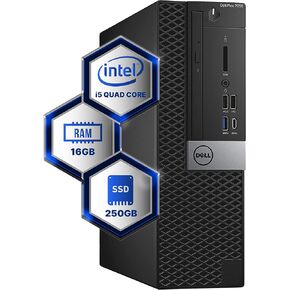 Dell Optiplex 7050 Desktop Computer | Quad Core Intel i5 (3.2) | 16GB DDR4 RAM | 500GB SSD Solid State | Windows 10 Professional | Home or Office PC (Renewed)
