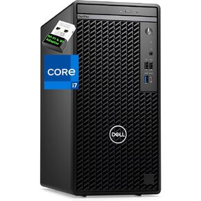 Dell Optiplex 7020 Desktop Tower Computer, Intel Core i7-13700K, 32GB RAM, 1TB NVMe SSD, DisplayPort, HDMI, USB C, DVDRW, Wi-FI/BT Adapter, Windows 11 Pro, Black