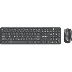 Wireless Keyboard and Mouse Combo, Silent Full Size Cordless USB Keyboard Mouse, 2.4GHz Lag-Free, for Computer, Laptop, PC, Windows Black