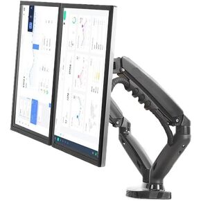 F160 Gas Spring Desktop 17"-27" Dual Monitor Holder Arm with 2 USB3.0 Monitor Mount Bracket Load 2-9 Kg Each Arm(F160NXU3-1)