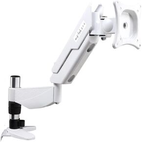 360 Degree Full Rotation Aluminum 10-27" Display Monitor Holder Arm Desktop Clamping LCD LED Monitor Mount Bracket 1.5-10kgs(White)