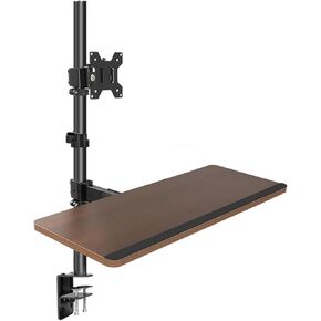Single Monitor Desk Mount with Keyboard Tray Height Adjustable Monitor Stand for 17" 40" Sns Holds up to 29.7 lbs C Clamp Base Included